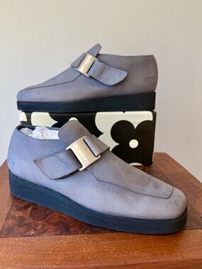 Arche Nubuck Leather Hook & Loop Wedge Loafers (US 8, size EU 39)